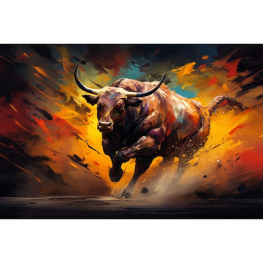 Tableau Abstrait Taureau